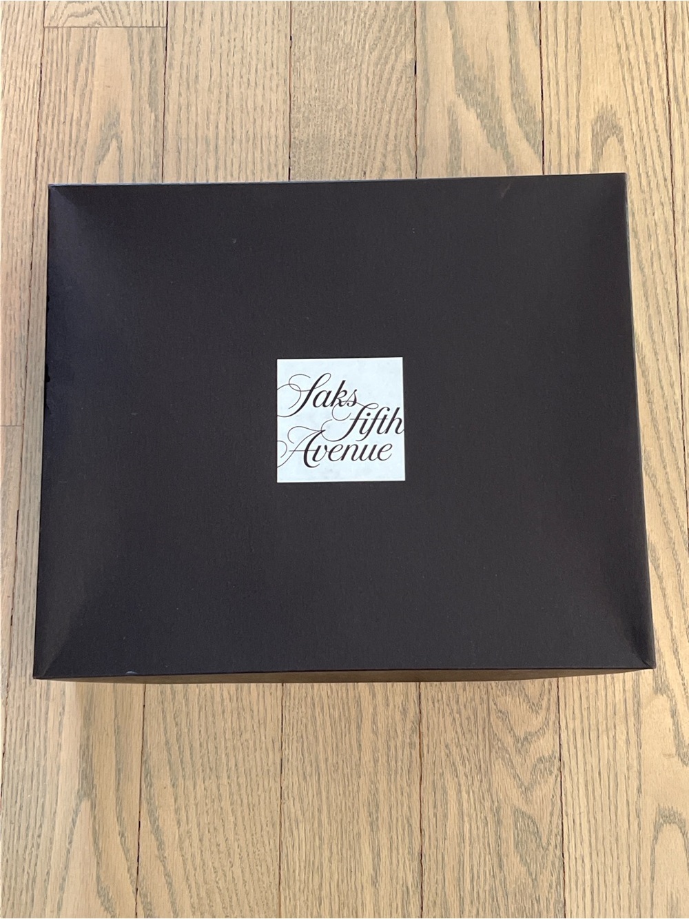 Saks Fifth Avenue Black Gift Box with White Logo